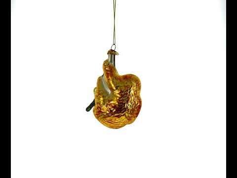 Relaxed Hanging Sloth Blown Glass Christmas Ornament