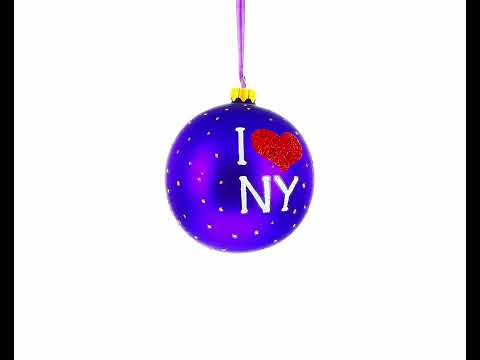 Best of New York City Glass Ball Christmas Ornament 4 Inches