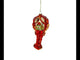 Festive Lobster with Beads - Blown Glass Christmas Ornament