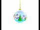 Festive Reindeer Carrying Bag of Gifts Blown Glass Ball Christmas Ornament 3.25 Inches