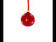 Radiant Nativity Scene in Red Tone Glittered Blown Glass Ball Christmas Ornament 3.25 Inches