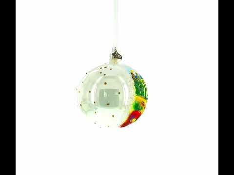 Tuscany, Italy Country Side Painting Glass Ball Christmas Ornament 4 Inches