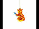 Artistic Cat Creating a Self-Portrait Blown Glass Christmas Ornament