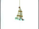 Whimsical Alligator Windsurfer Glass Christmas Ornament