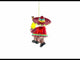 Santa Clutching Tequila Bottle Glass Christmas Ornament