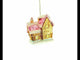 Decorated Gingerbread House Blown Glass Christmas Ornament