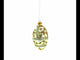 Jeweled Golden Chandelier on Silver Glass Egg Christmas Ornament 4 Inches