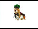 Dapper Spaniel Dog in Hat and Cape Glass Christmas Ornament