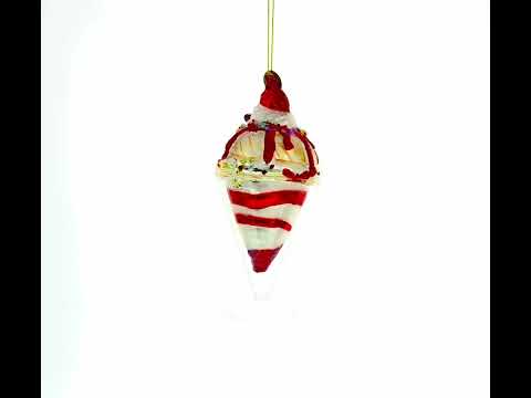 Delectable Dessert Cake Blown Glass Christmas Ornament