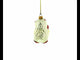 Owl Playing Cello Mini Glass Christmas Ornament