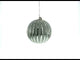 Gleaming Silver Ribbed Blown Glass Christmas Ornament