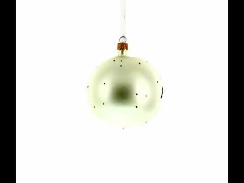 Father's Day 'The Best Dad'  Blown Glass Ball Christmas Ornament 4 Inches