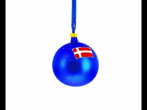 Copenhagen, Denmark Glass Ball Christmas Ornament 4 Inches