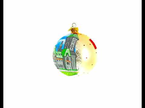 Parliament Hill and Buildings, Ottawa, Canada Glass Ball Christmas Ornament 4 Inches