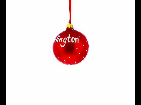 Arlington, Texas Glass Ball Christmas Ornament 3.25 Inches