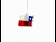 Waving Flag of Chile Blown Glass Christmas Ornament