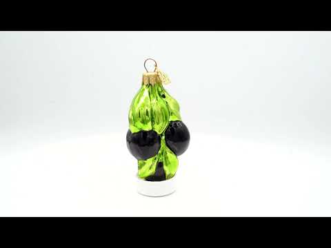 Black Olives Mini Glass Christmas Ornament