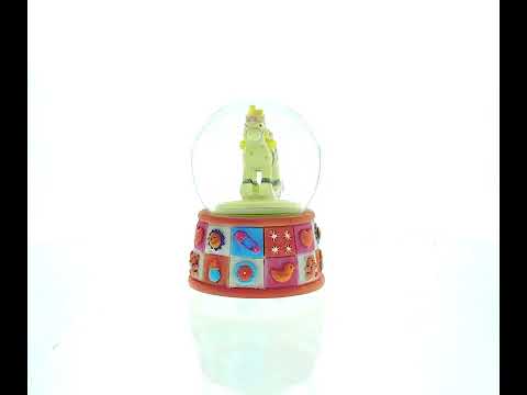 Lullaby Teddy on Rocking Horse Musical Water Snow Globe