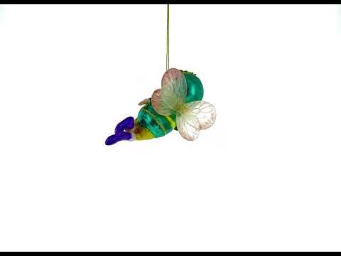 Enchanting Fairy Baby Blown Glass Christmas Ornament