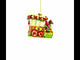 Jolly Santa Riding the Coach Blown Glass Christmas Ornament