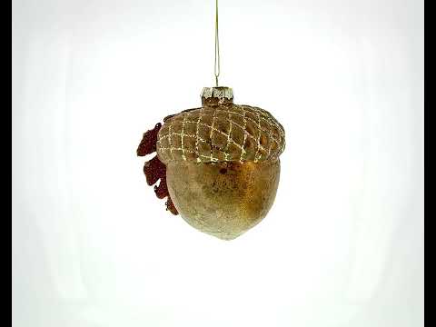 Acorn - Rustic Blown Glass Christmas Ornament