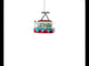 Santa and Friends in a Gondola Lift Glass Christmas Ornament