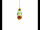 White Sail Tall Ship Mini Glass Christmas Ornament