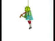 Frog Playing Violin Blown Glass Christmas Ornament