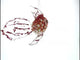 Beaded Blue Coral Reef Fish - Exquisite Blown Glass Christmas Ornament