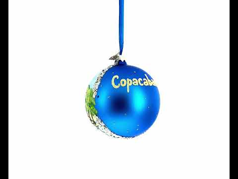 Copacabana, Rio de Janeiro, Brazil Glass Ball Christmas Ornament 4 Inches