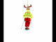 Festive Reindeer Skiing Blown Glass Christmas Ornament