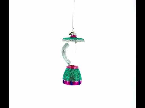 Sleek Mixer/Juicer Blown Glass Christmas Ornament