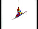 Ski Boot Blown Glass Christmas Ornament