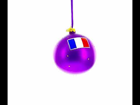 Eiffel Tower, Paris, France Glass Ball Christmas Ornament 4 Inches