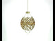 Golden Glitters on Clear Glass - Radiant Blown Glass Christmas Ornament