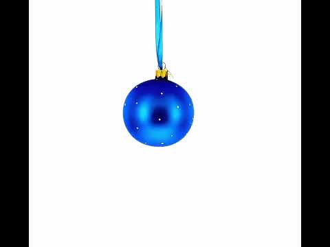 Star of David Jewish Blown Glass Ball Ornament 3.25 Inches