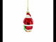 Santa with 3 Puppies Mini Glass Christmas Ornament