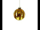 Gleaming Gold Oblong Blown Glass Ball Christmas Ornament