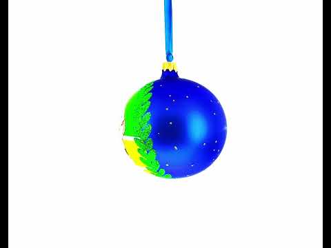 Baseball Players Blown Glass Ball Christmas Ornament 4 Inches