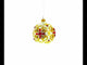 Bejeweled Star Handcrafted Blown Glass Ball Christmas Ornament 3.25 Inches