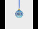 Luxurious Blue and Silver Jeweled Glass Ball Ornament 3.25 Inches