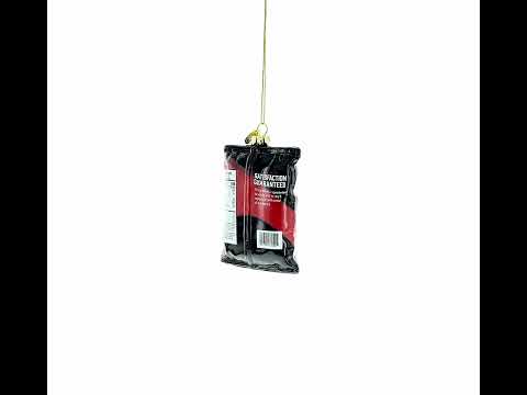 BBQ Potato Chips Bag Blown Glass Christmas Ornament