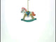 Baby Boy's Blue Rocking Horse Blown Glass Christmas Ornament