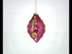 Radiant Pink Jeweled Glass Rhombus Finial Blown Glass Christmas Ornament