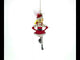 Sultry Woman in Santa Dress Dancing - Blown Glass Christmas Ornament