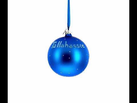 Tallahassee, Florida, USA Glass Ball Christmas Ornament 4 Inches