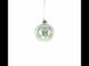 Dimensional Pearl Drops on White Ball Glass Christmas Ornament 3.25 Inches