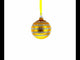 Italian Couturier Stars and Moons Design Blown Glass Ball Christmas Ornament 3.25 Inches