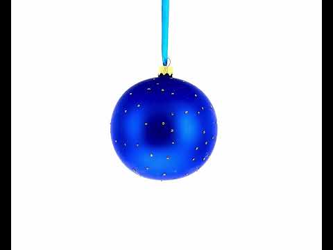 USA Navy Soldier with American Flag Blown Glass Ball Patriotic Christmas Ornament 4 Inches