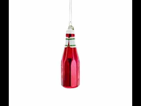 Ketchup Bottle Blown Glass Christmas Ornament